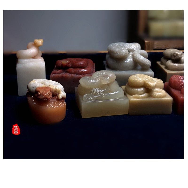 批发蛇 十二生肖老挝石印 手工篆刻印章石料国画书画一横印社