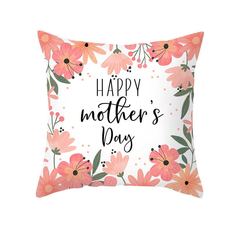 [Clothes] 2023 New Mother's Day Printed Pillowcase Home Sofa Decorative Pillow Bedroom Throw Pillowcase