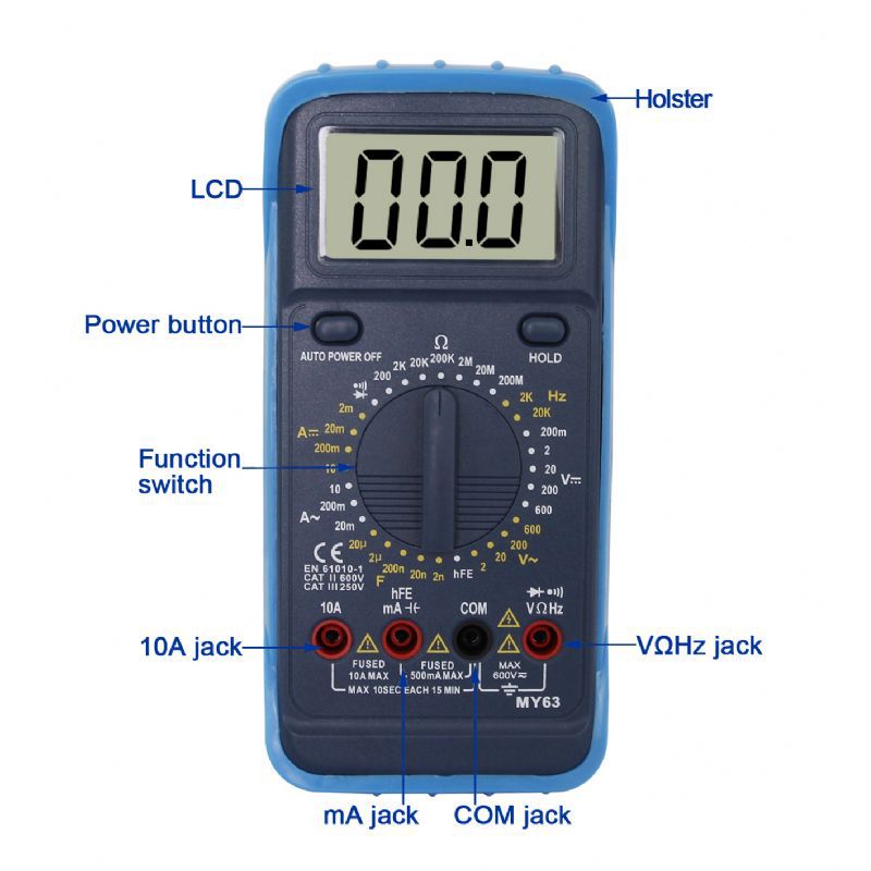 手持式高精度 数字万用表 多用表 my63 耐摔耐用型-阿里巴巴
