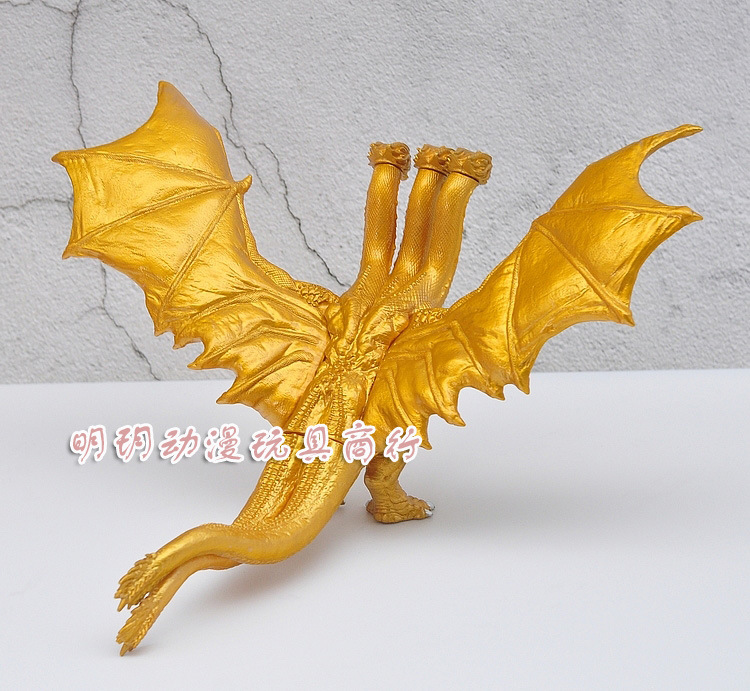 哥斯拉2怪兽之王 三头龙基多拉 儿童玩具手办玩偶摆件模型礼物