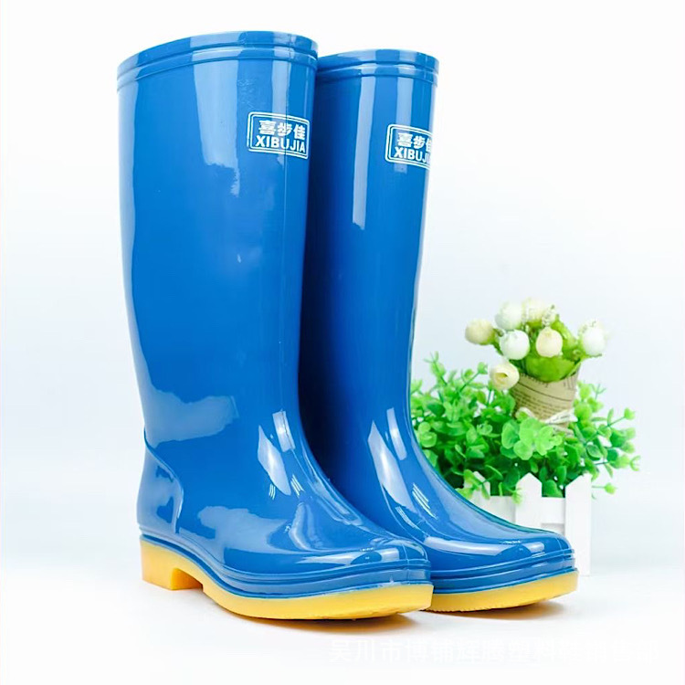 喜步佳雨鞋女高筒防水防滑水鞋劳保水靴工作厨房胶鞋耐酸碱胶雨靴