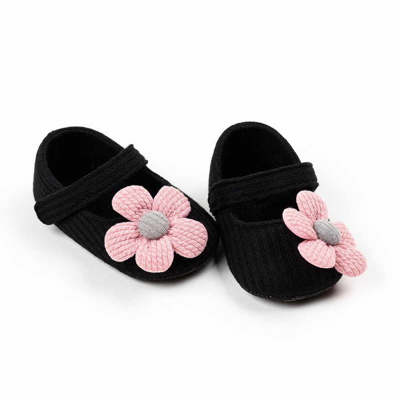 Baby's Shoes Autumn and Winter Toddler Shoes Soft Bottom New SUNFLOWER Baby Shoes Cute Style Baby Girl Cloth Shoes One Piece Dropshipping