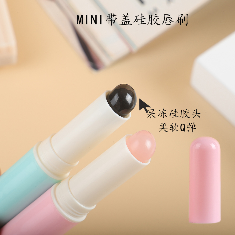 Q Soft Finger Belly Silicone Lip Brush Portable Blooming Makeup Brush Mini Dustproof Concealer Multi-Purpose Brush