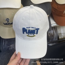 新款春季PLANET字母鸭舌帽女韩版休闲学生潮流显白显脸小ins棒球