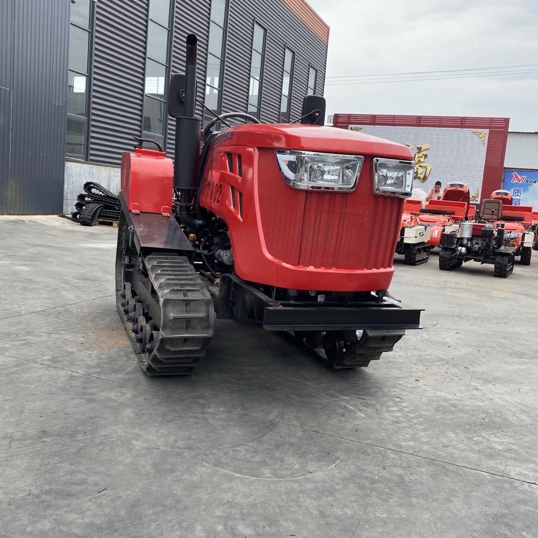 遥控自走开沟回填施肥机加宽履带加高底盘拖拉机前置加装推土铲