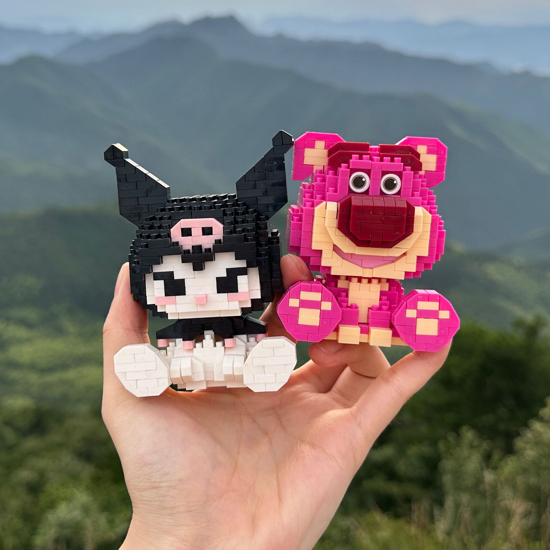 梅肯斯姆duz微钻小颗粒卡通玲娜贝儿拼插儿童玩具积木男女孩现货