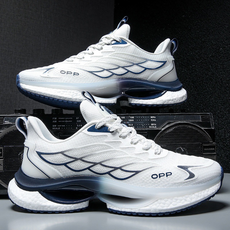 运动鞋新款冰丝网透气夏季慢跑鞋时尚潮流休闲情侣鞋真爆米花男鞋