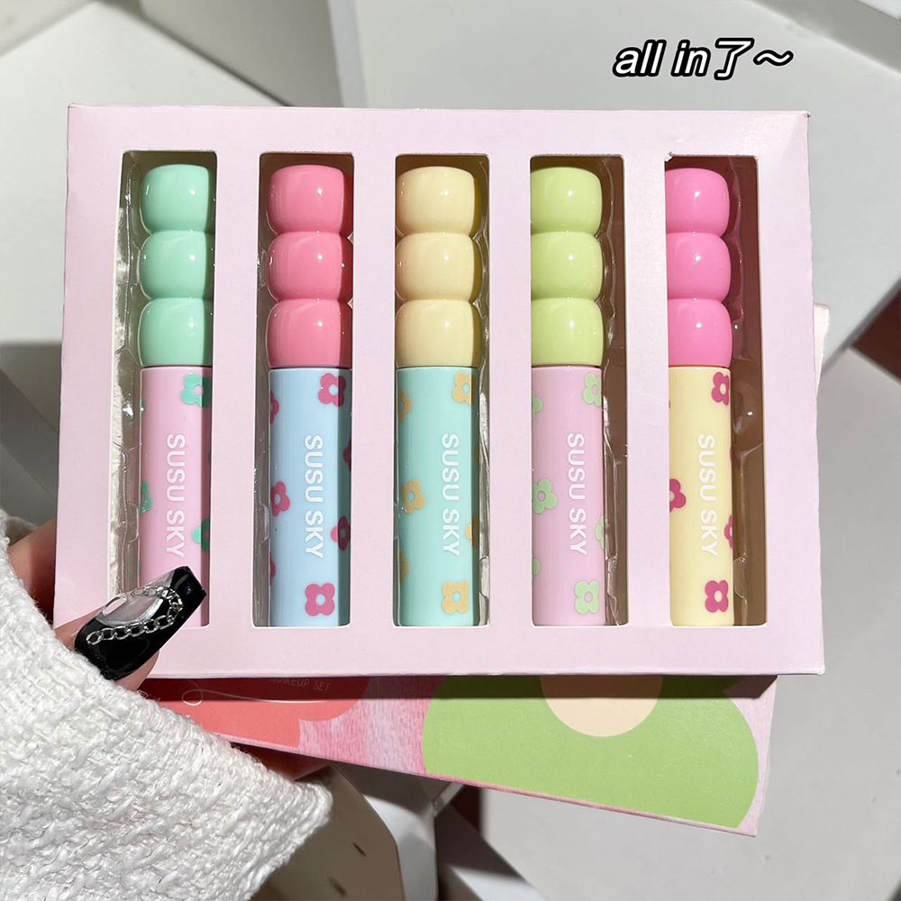 Cute Hold ~ Sugar Gourd Matte Velvet Matte Lip Mud White and Does Not Fade No Stain on Cup Student Party Fake Plain Face