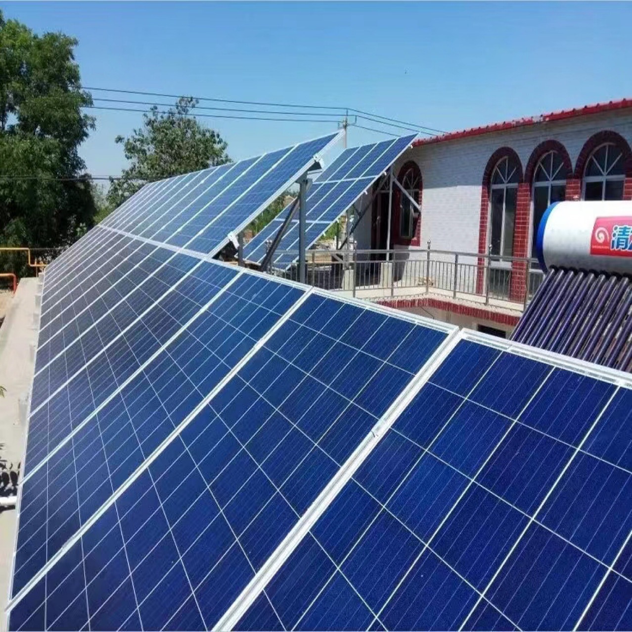 英利太阳能电池板高效单玻双玻540瓦545瓦光伏组件全国可发并网用