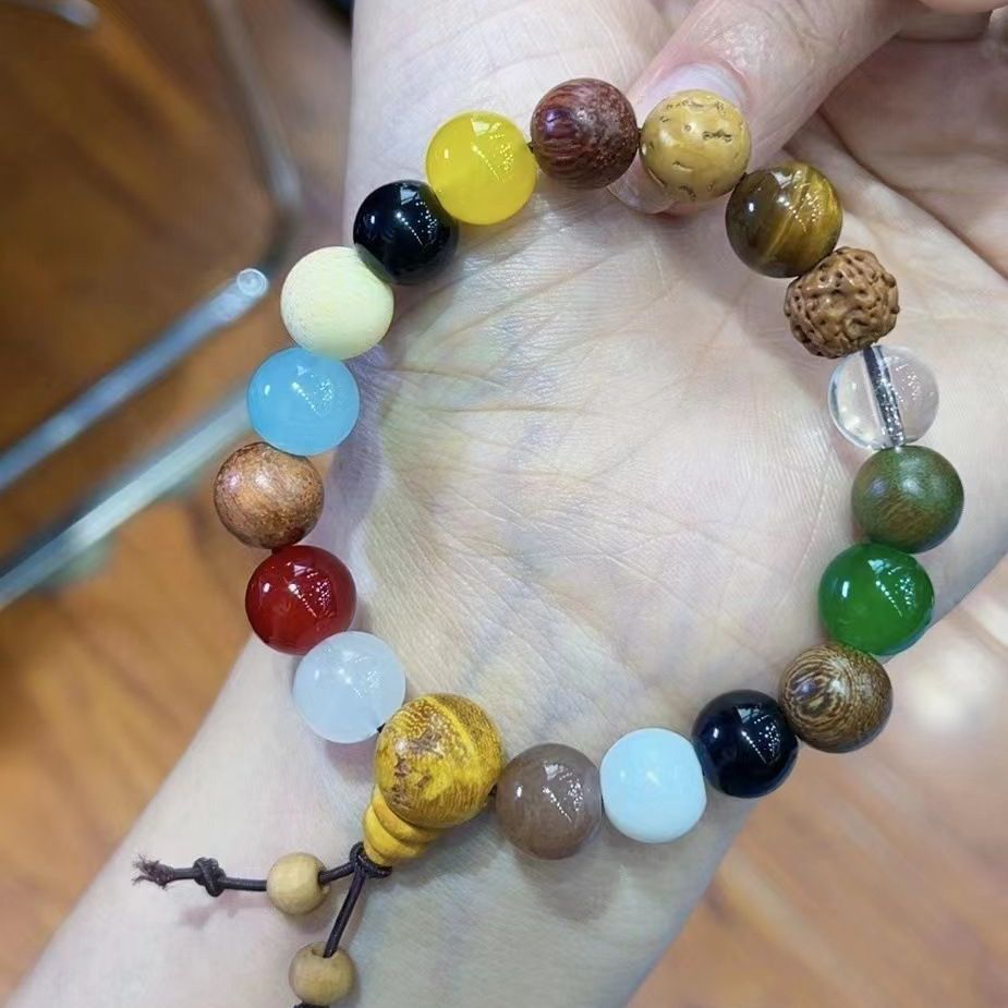 Authentic Hangzhou 18-Seed Eighteen Prayer Beads Lingyin Bracelet 18-Seed Generation Please Duobao Buddha Beads White Jade Bodhi Bracelet Bracelet