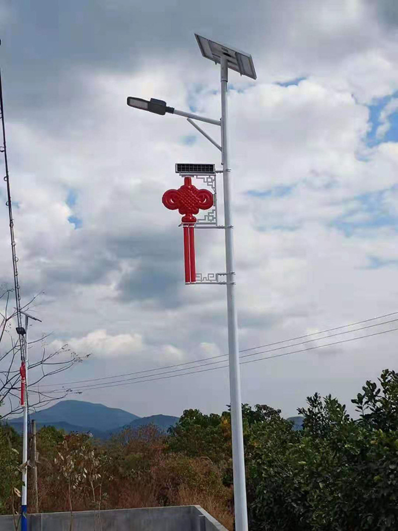 太阳能led中国结路灯景观灯新农村户外春节防水路灯杆节日灯笼