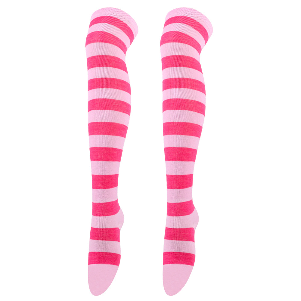 Cross-Border Stripes Stockings Women's Japanese Knee Socks Thigh Socks Cosplay Anime Party Women's Socks