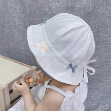 女宝宝帽子春秋夏季薄款遮阳帽可爱渔夫帽儿童婴儿公主帽盆帽批发