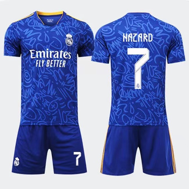 21-22皇马客场球衣深蓝色7号c罗短袖足球服套装-阿里巴巴