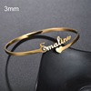 [Cross border]Stainless steel Name ring Bracelet english Name Adjustable lovers electroplate Gold Titanium bracelet Titanium