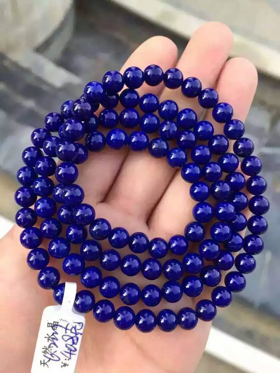 6a天然阿富汗青金石多圈手链 老料油亮近无白无金 饰品礼品 正品