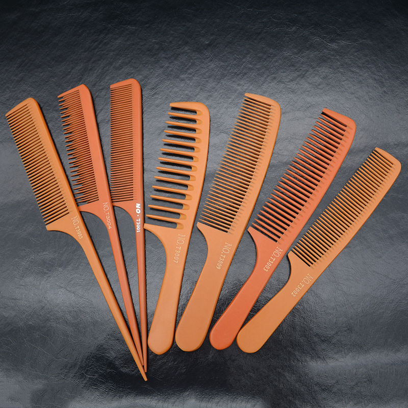 小梳子理发美发梳平头梳加厚电木尖尾梳挑梳手柄苹果梳剪发独立站