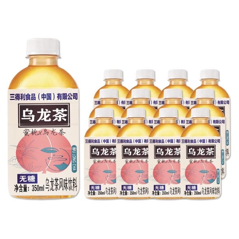 【新装上市】蜜桃乌龙茶风味茶饮料350ml*12瓶0卡0糖整箱0脂肪