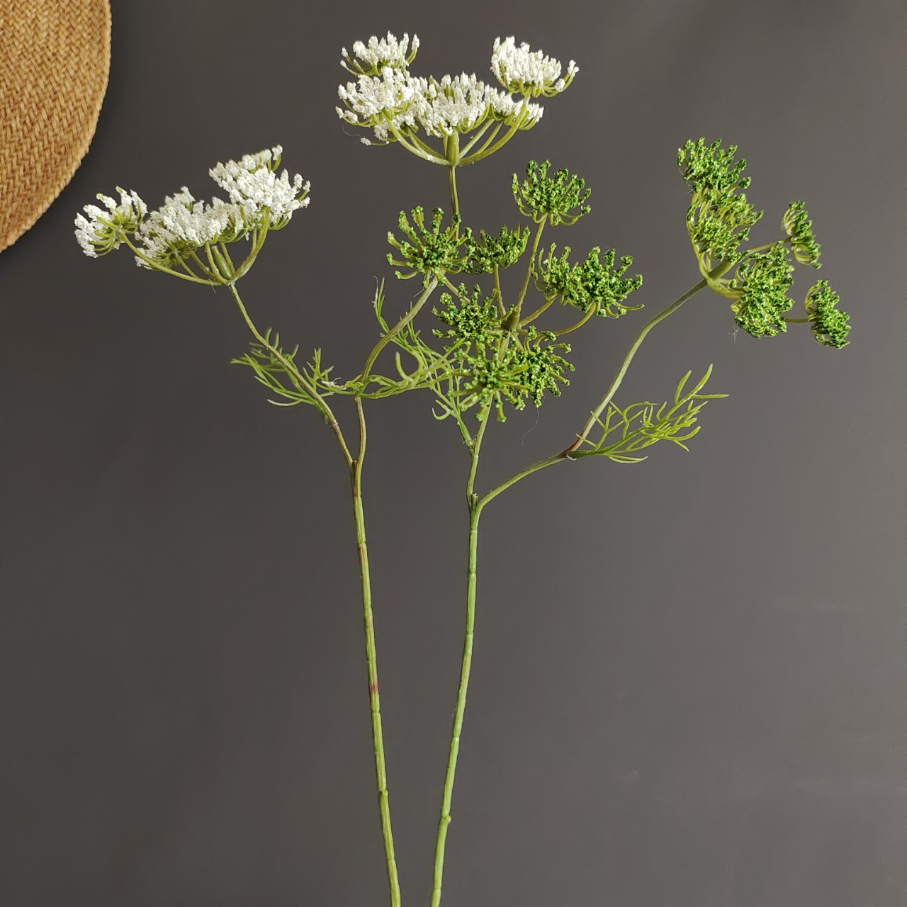 仿真花蕾丝花满天星茴香现代家居样板间婚庆设计装饰花束假花批发