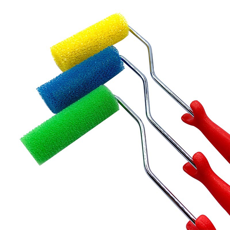 4寸海绵拉毛滚筒刷拉花滚筒硅藻泥肌理施工工具质感艺术涂料工具