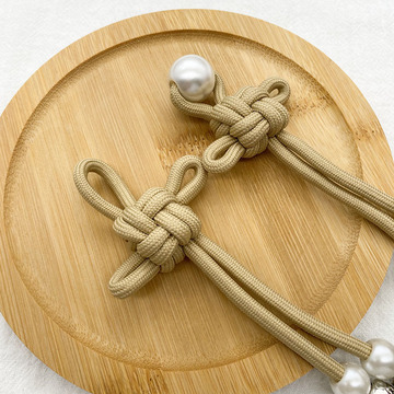 中国结珍珠盘扣手工中式编织国潮羊毛大衣纽扣装饰配件对扣子母扣