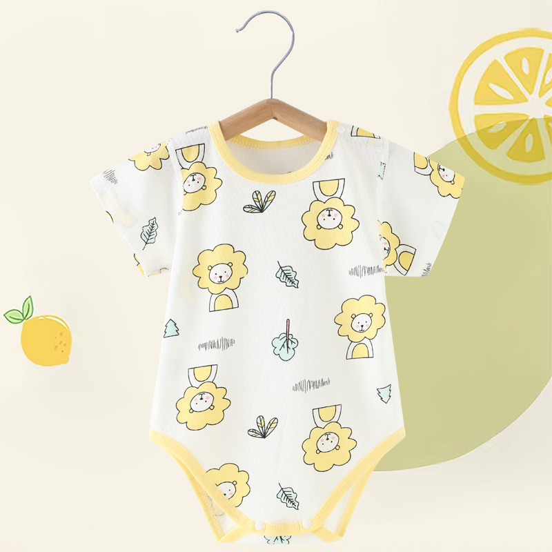 Baby Class a Sheath Clothes Summer Pure Cotton Pajamas Baby Triangle Romper Newborn Boneless Jumpsuit Romper Baby Clothes