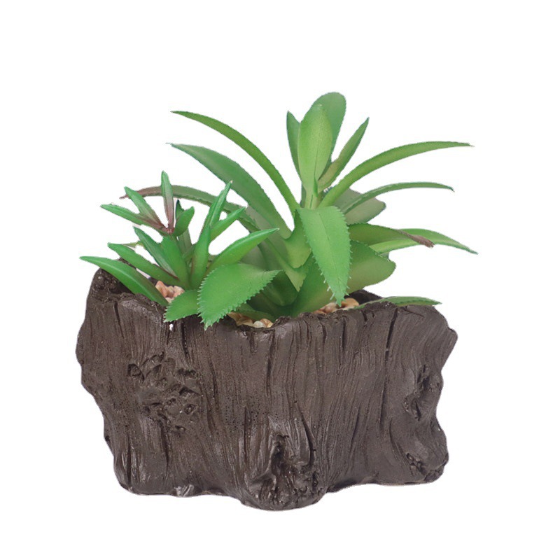 New Creative Artificial Succulent Tree Root Plant Pot Artificial Flower Succulent Bonsai Set Living Room Decoration Micro Landscape