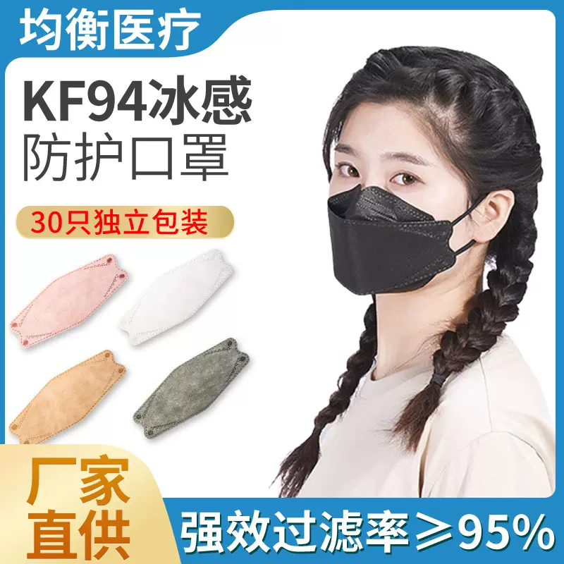 kf94冷感口罩清凉成人一次性日用熔喷口罩防护口罩n94独立装定制