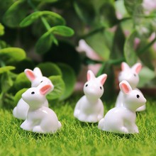 微景观微缩小摆件 小耳朵小白兔 兔子 树脂工艺品迷你摆件DIY配件