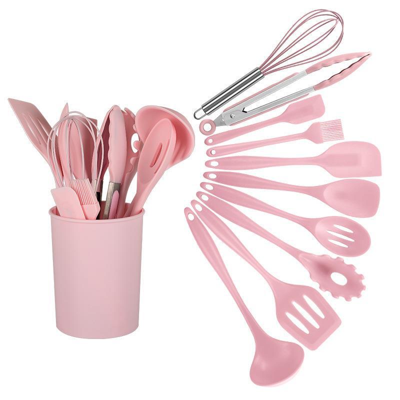 Foreign Trade in Stock Wholesale Silicone Kitchenware 11-Piece Kitchen Supplies Cooking Spatula Set Kitchenware Set