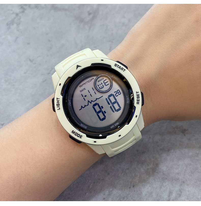 三达新款2125时尚潮流休闲创意电子表单显男士手表户外防水腕表