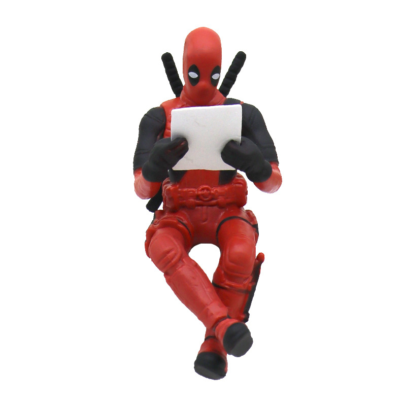 Deadpool Model Decoration War Police Lying Posture Handmade Toy Tag Looking Back Posture Anime Peripheral Home Office