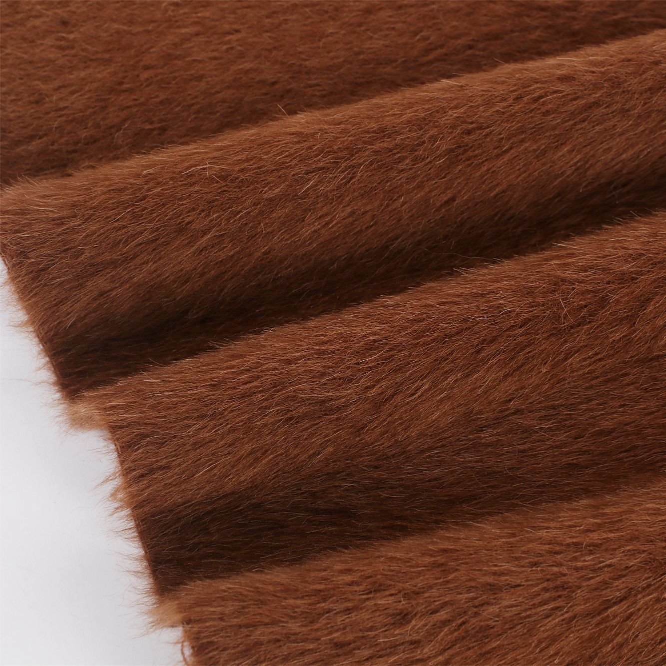 单面长毛阿尔巴卡时尚女装面料羊驼混纺毛呢