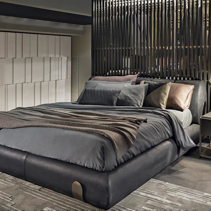 罗奇堡dune软床现代简约主卧双人布艺床意式轻奢真皮床intermede