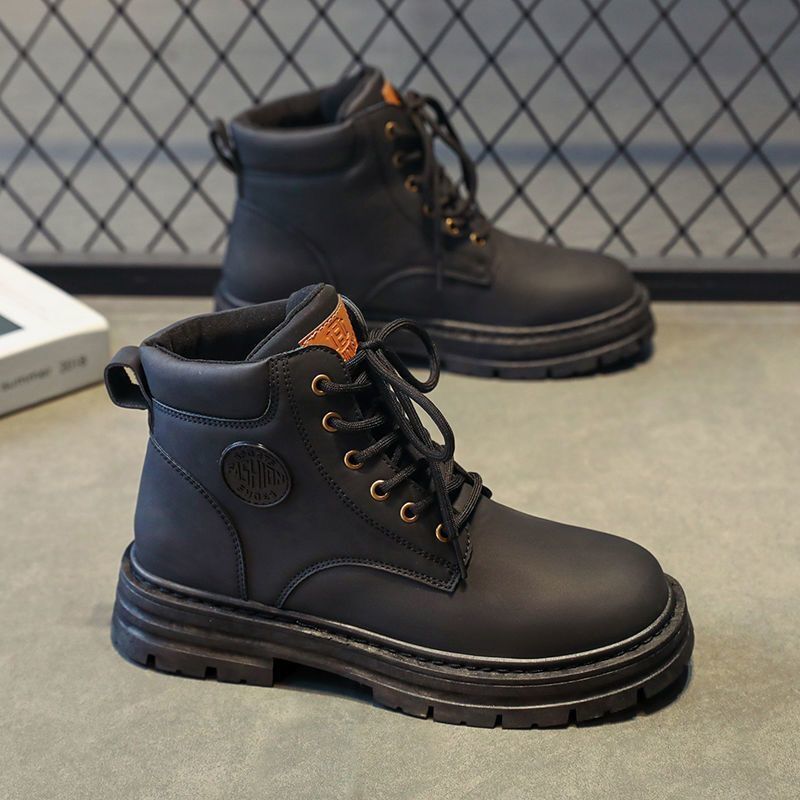 Autumn New Breathable High-Top Dr. Martens Boots Men's British Style Vintage Work Shoes Boots Platform Ankle Boots Casual Shoes