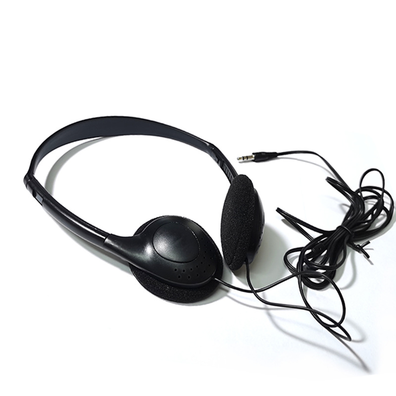 航空头戴式耳机外贸有线礼品小耳麦MP3轻便航空耳机3.5mm插口批发