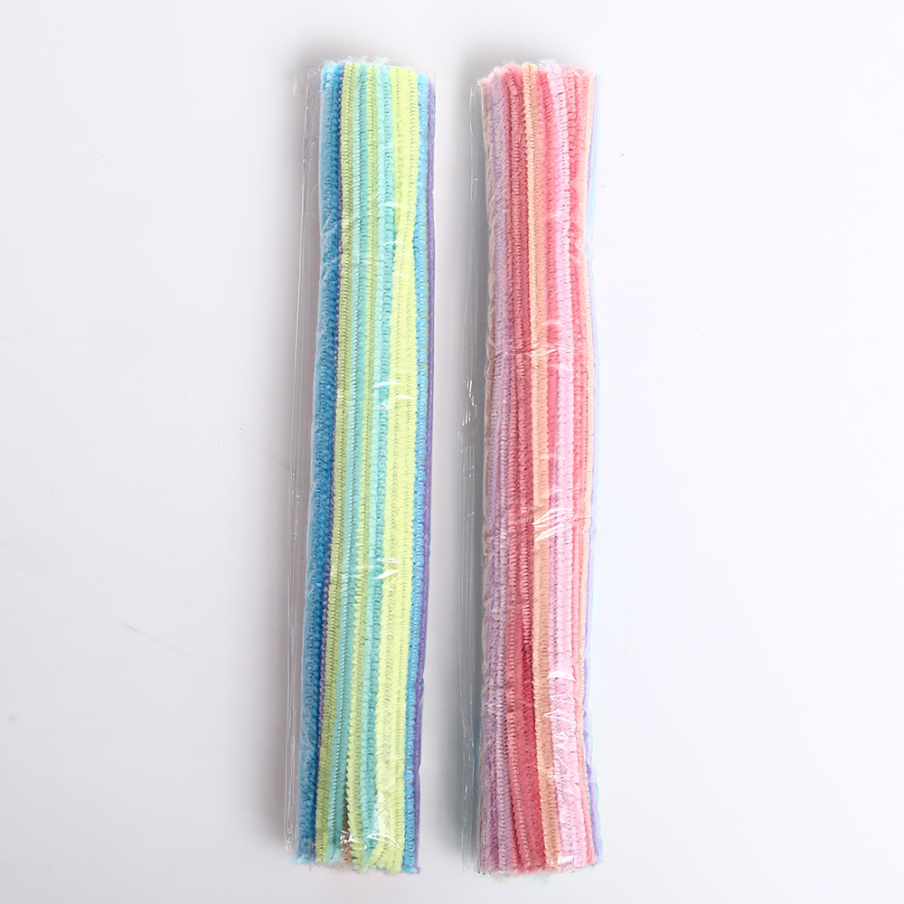 Mixed Color Macaron Color Twist Stick TikTok Same Style Twist Bar Kindergarten DIY Toy Twist Stick Cartoon Wool Tops