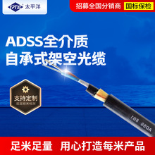 ADSS光缆24芯室外单模光缆非金属架空光缆200米跨距双护套光纤