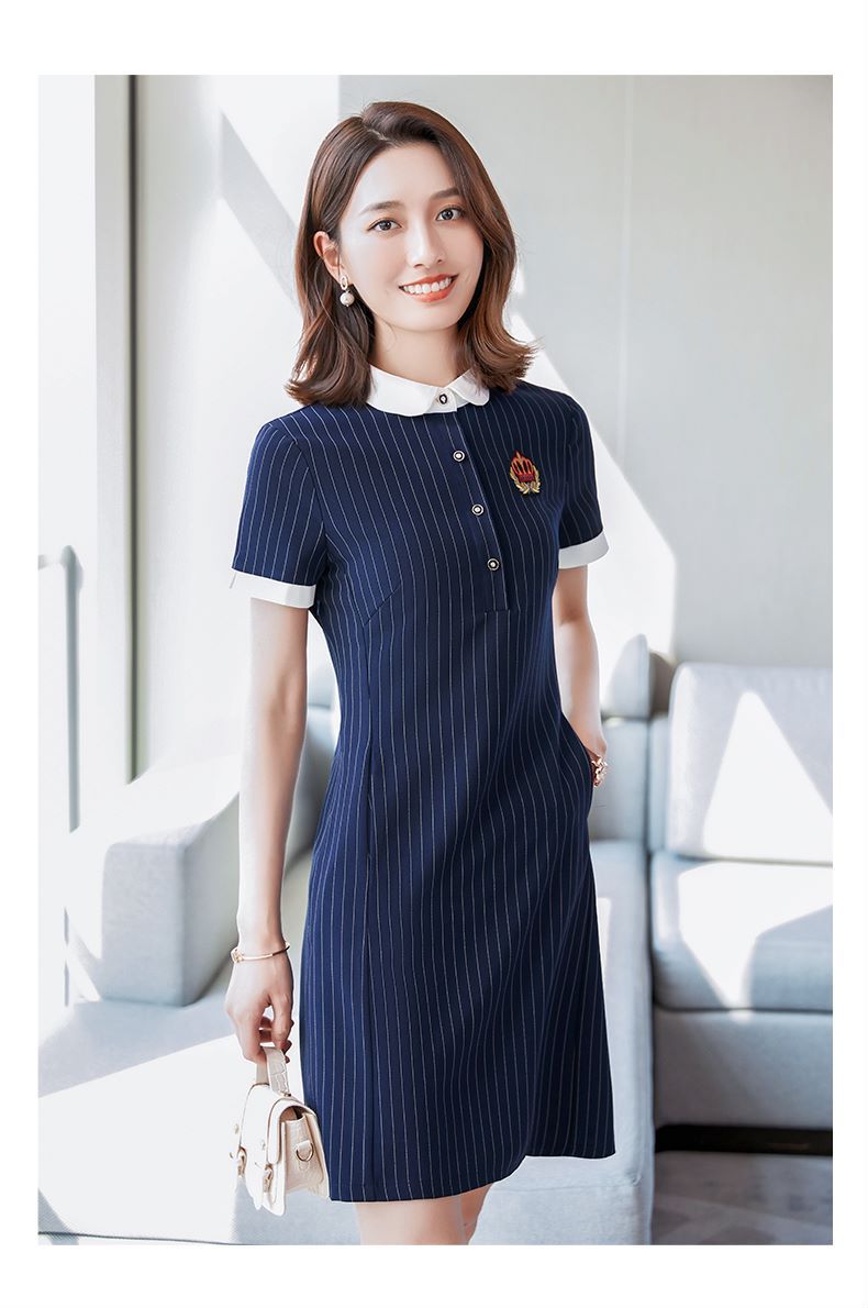 春秋幼儿园教师园服老师工作服女幼师时尚面试职业装连衣裙a字裙