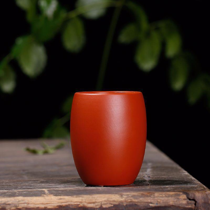 宜兴紫砂杯原矿大红袍西施浣纱主人杯紫砂口杯茶壶茶具茶杯套装