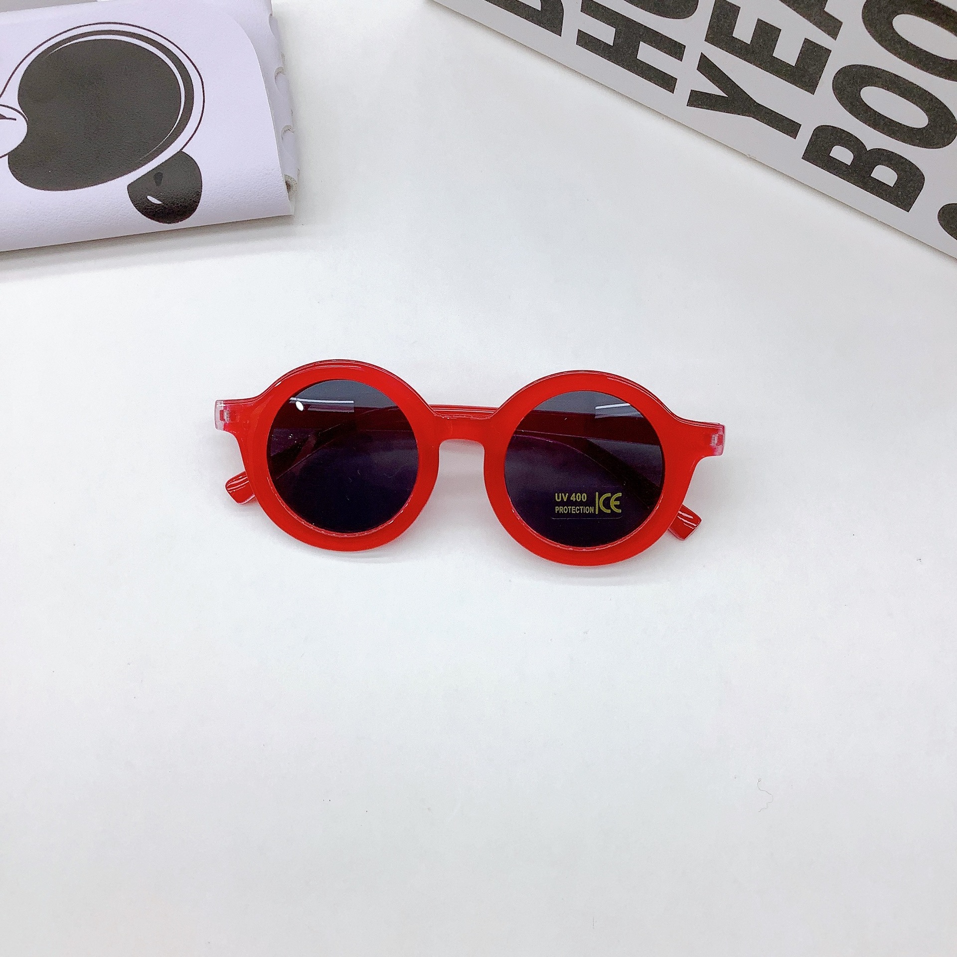 New Vintage round Frame Cute Girls Sunglasses Sun Protection Kids Sunglasses UV Protection Boys Glasses Tide