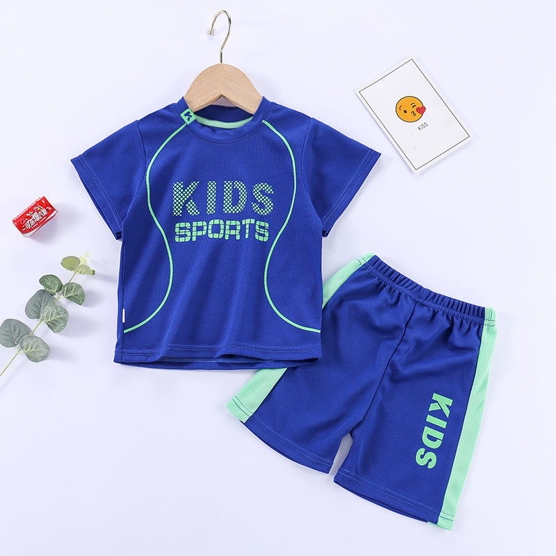 Children's Short-Sleeved Uniform Suit Boys' Sportswear Girls' Quick-Drying Breathable Shorts Children Teens Babies Children's Clothing Wholesale