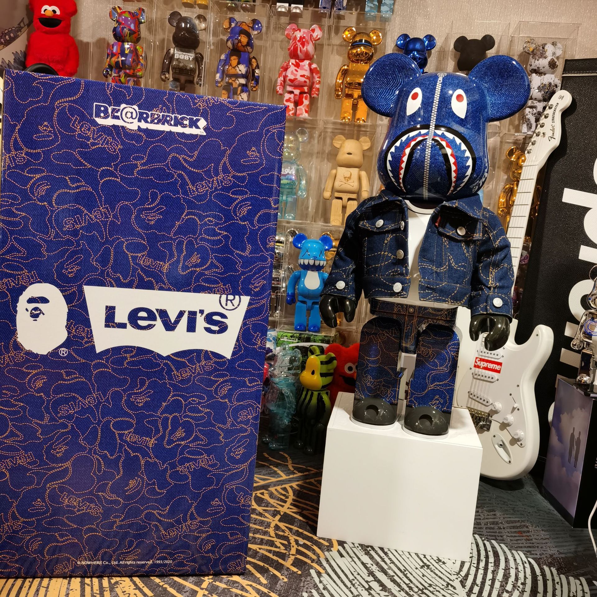 bearbrick1000% 暴力熊李维斯牛子lvs熊王迷彩联名潮玩摆件礼物