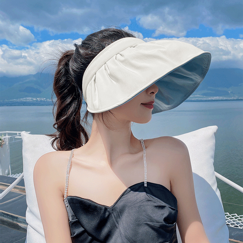 Banana under the Same Style Shell Sun Hat Female Uv Protection Summer Cover Face Beach Sun Hat Cycling Empty Top Sun Hat