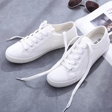 Classic white shoes woman casual canvas shoes female summer