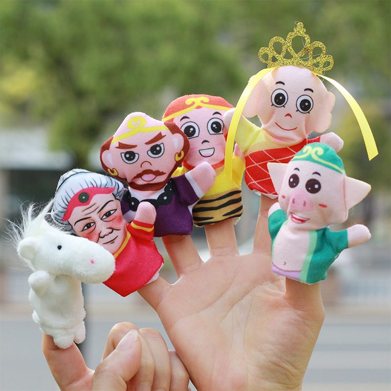 西游记西天取经唐僧孙悟空猪八戒沙僧白龙马黑山老妖毛绒指偶现货