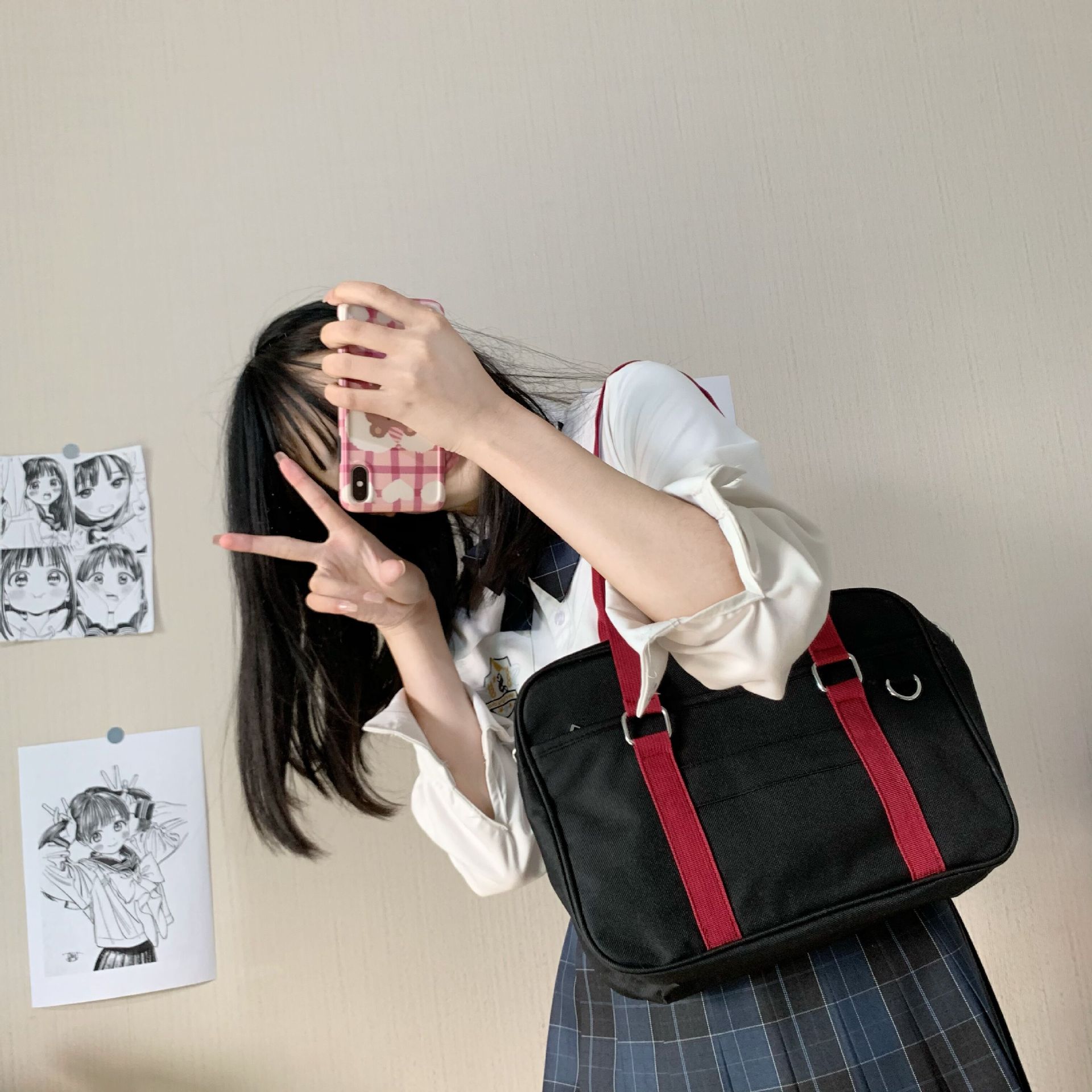 jk包制服包女学生日系包单肩手提帆布学院书包夜市地摊摆摊货源