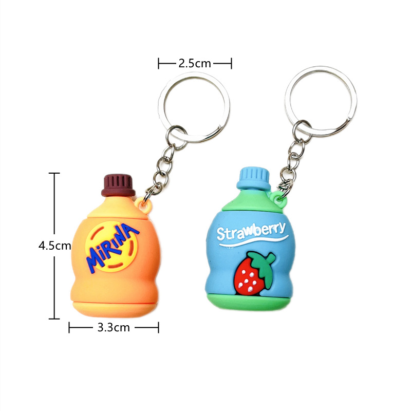 5101# Creative Drink Coca-Cola Pepsi Sprite MIRINDA Strawberry Rio Beverage Keychain Wholesale