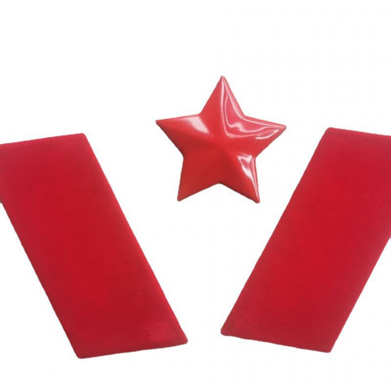 六五式红帽徽红领章三点红65式领章帽徽五角星帽徽怀旧收藏-阿里巴巴