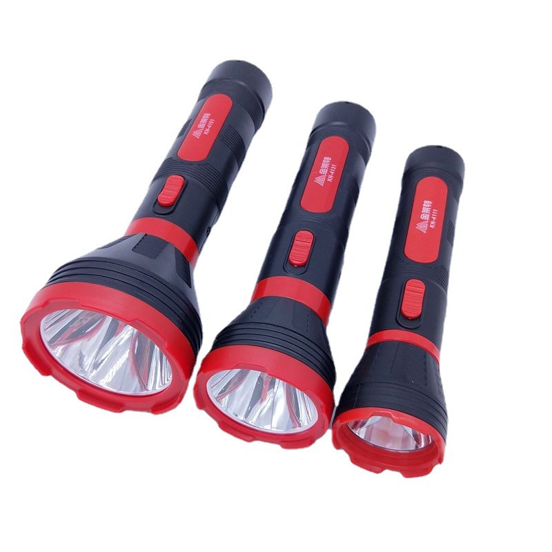 金莱特4111强光手电筒led充电式家用塑料手电户外消防应急手电筒